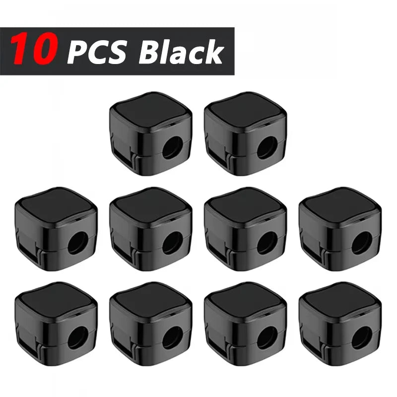Magnetic Cable Clip Cable Holder,Adhesive Wire Keeper Cord Cable Organizer ,Usb Charging Line Winder For Office Desktop Home 10pcs Black