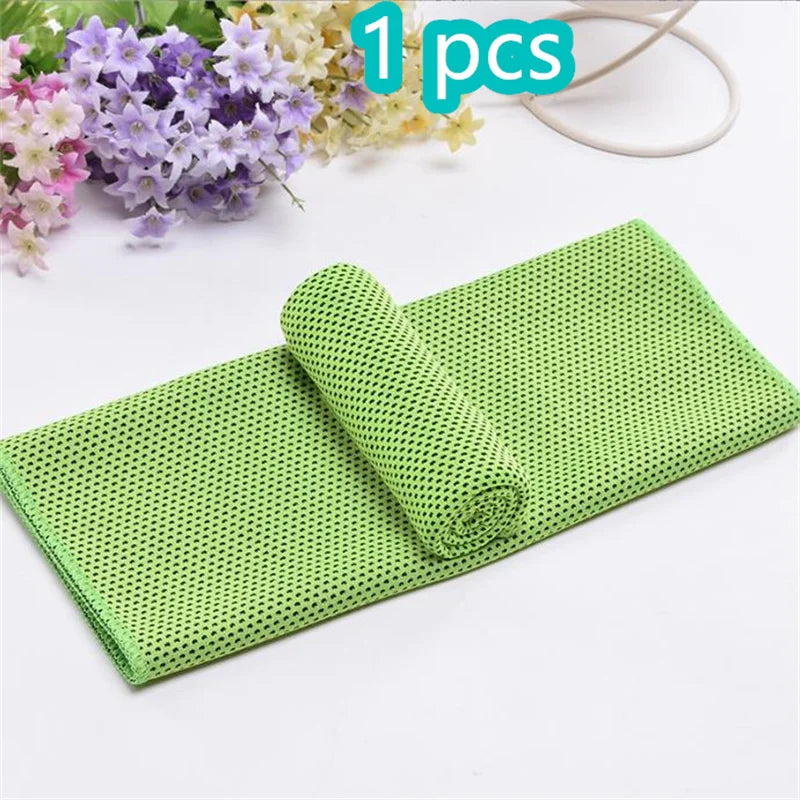 1-10pcs Cooling Towel Instant Relief Microfiber Cool Towels Chilling Neck Wrap Ice Cold Rags Sports Fitness Camping Hiking 1pcs-4