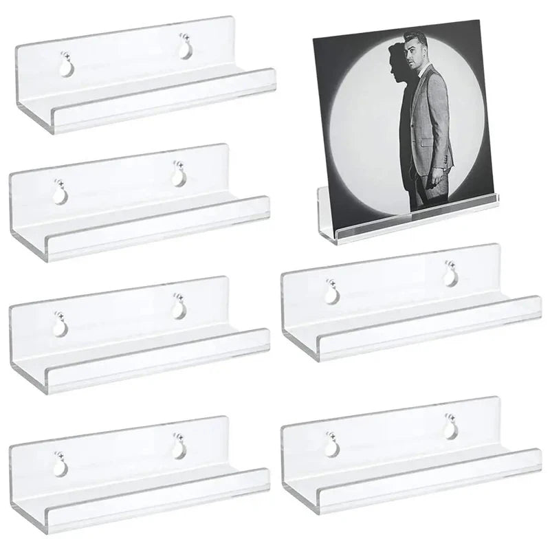 Acrylic Record Shelf for Wall Mounted Album Cover Display
