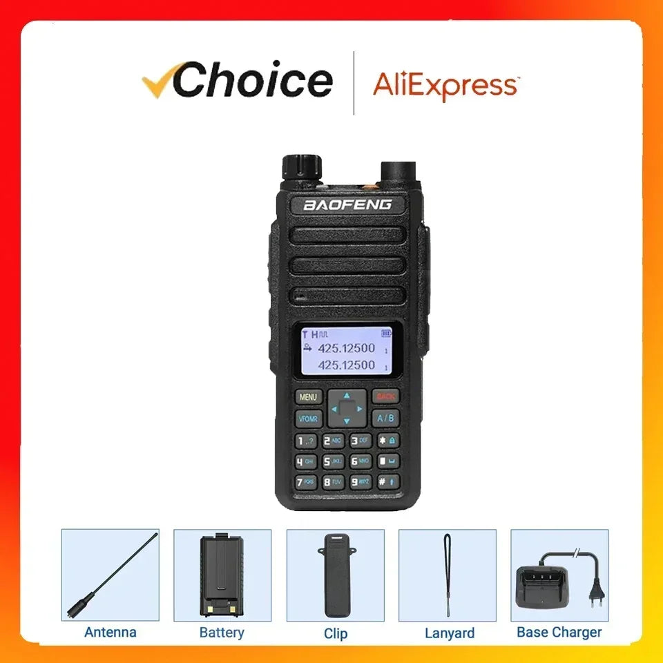 Baofeng Official Store DR-1801 Long Range Dual Band DMR Digital/Analog Walkie Talkie Tier tier II Dual Time Slot Upgrade Radio DR-1801