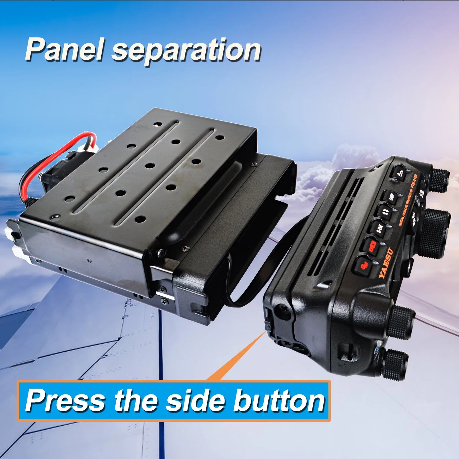 Walkie Talkie Yaesu FTM-510D ASP C4FM/FM 55/50W 144/430mhZ Dual Band Mobile Transxciver with Super-DX and ASP