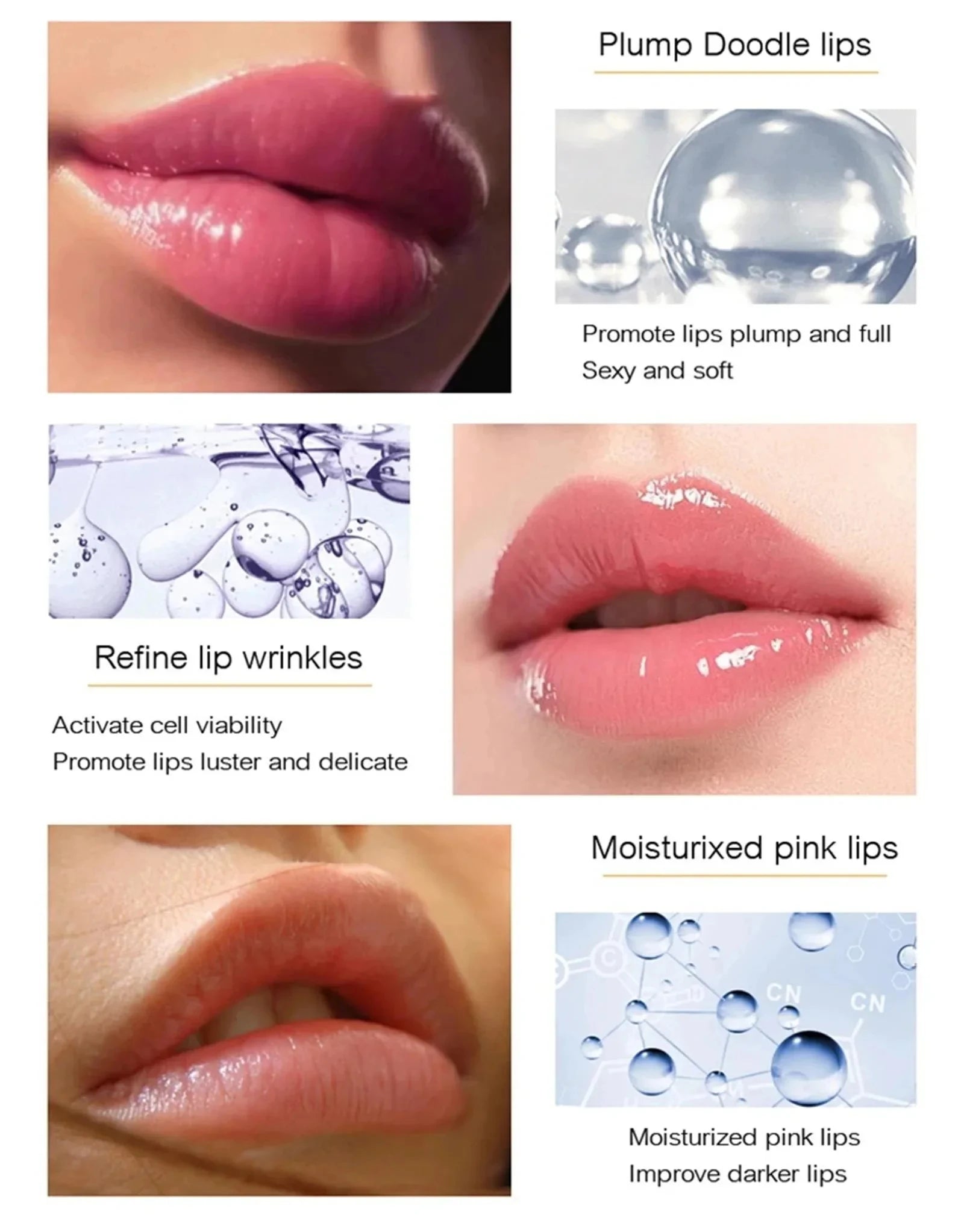 Instant Lip Plumping Essential Oil Nourishing Antiwrinkle Moisturising Sexy Lip Care Ultimate Plumping Lip Gloss Serum Cosmetics