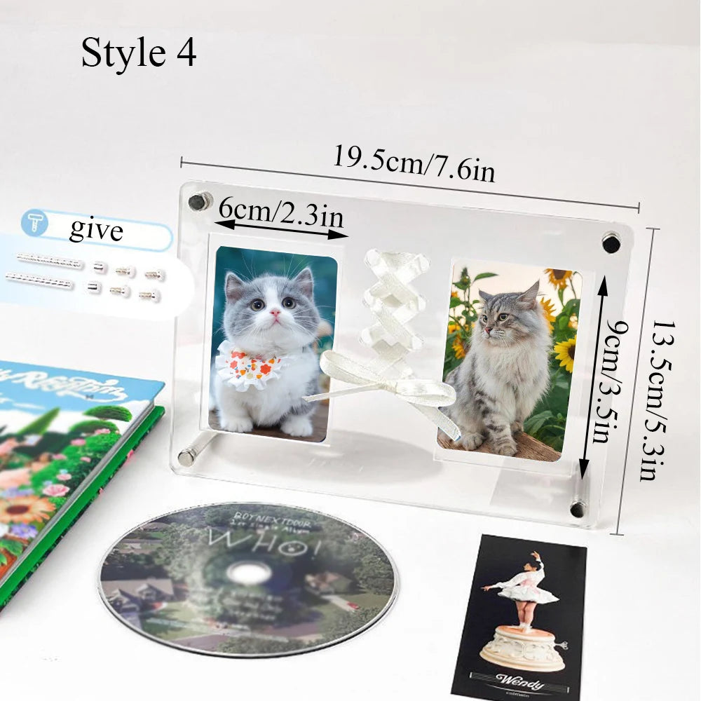 Acrylic Display Frame for CDs and Photocard Desk Displays style A4