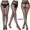 Women Sexy Fishnet Tights Jacquard Weave Seamless Pantyhose Yarns Garter Grid Fish Net Stockings Black Spider Gothic Lace Tights V6020 One Size