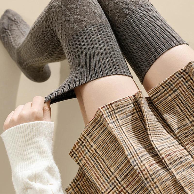 Women’s Wool Blend Knee High Socks – Thick & Warm