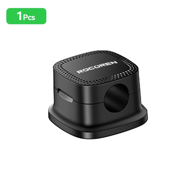 Self Adhesive Magnetic Desk Cable Clips for Charging Leads Black 1PC