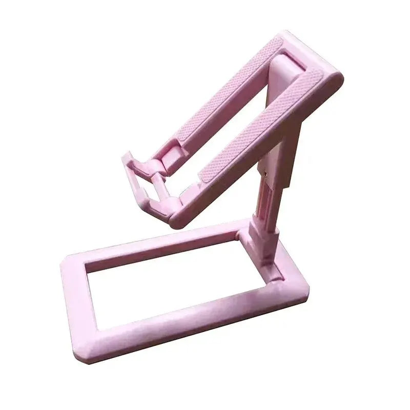Adjustable Folding Desk Phone Stand for Hands Free Viewing Pink