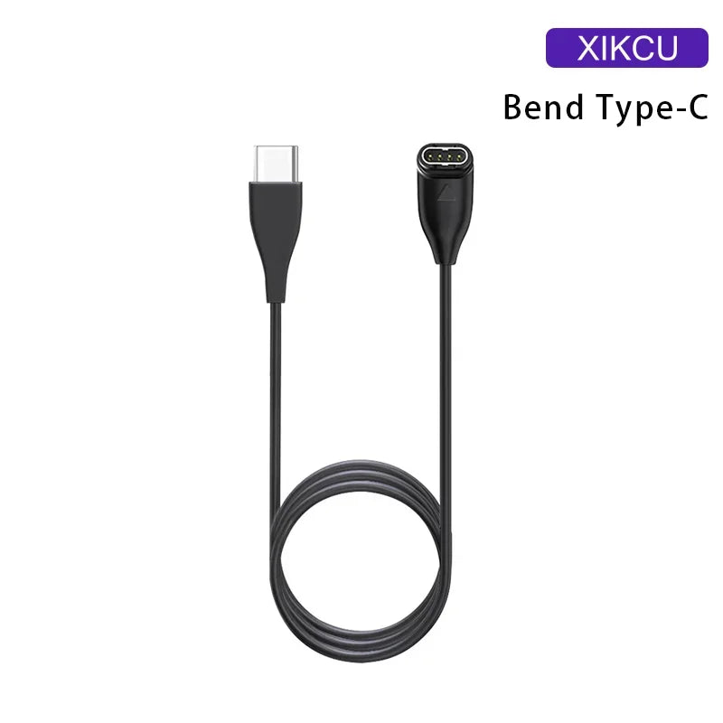New For Garmin Fenix 7 7S 7X 6 6S 6X 5 5X 5S Vivoactive 3 Forerunner 945 935 245 Instinct 2 USB Charging Cable Data Cord Charger Bend Type-C