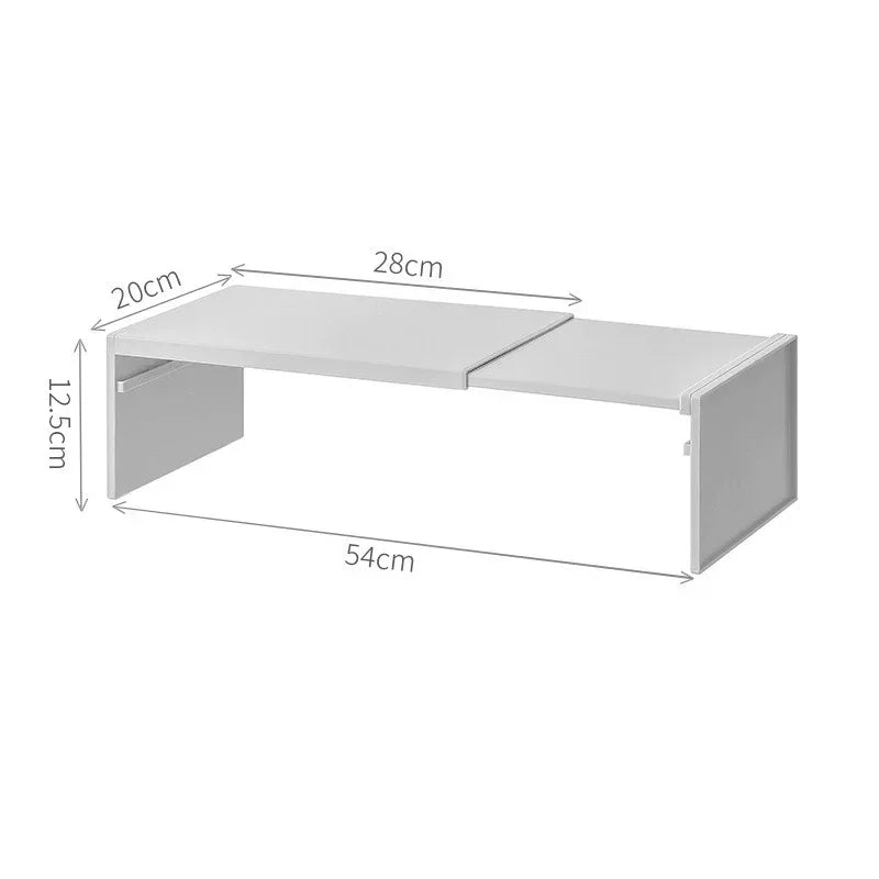 Kitchen Cupboard Shelf for Tidy Dish and Spice Storage Gray(Scalable)