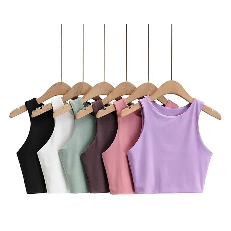 Women’s Backless Slim Fit Tank Top – Stretch Summer