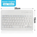 Bluetooth Keyboard for iPad 10th Generation iPad Pro 13 12 11 10 9 8 7 Inch iPad Air 13 11th iPad Mini Samsung Xiaomi Tablets 10 Inch White