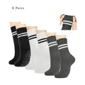 1/3/6/10 Pair Anti Slip Yoga Socks Female Medium Tube Socks lady Anti Slip Silicone Indoor Fitness Pilates Women's Sports Socks 6 Pairs