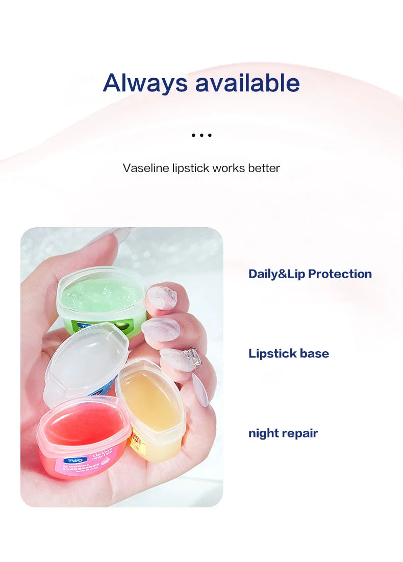 Natural Moisturizing Lip Balm Set (4/6/8pcs) – Hydrating Plant-Based Jelly Lip Care for Dry, Cracked Lips Repair & Smooth Formula