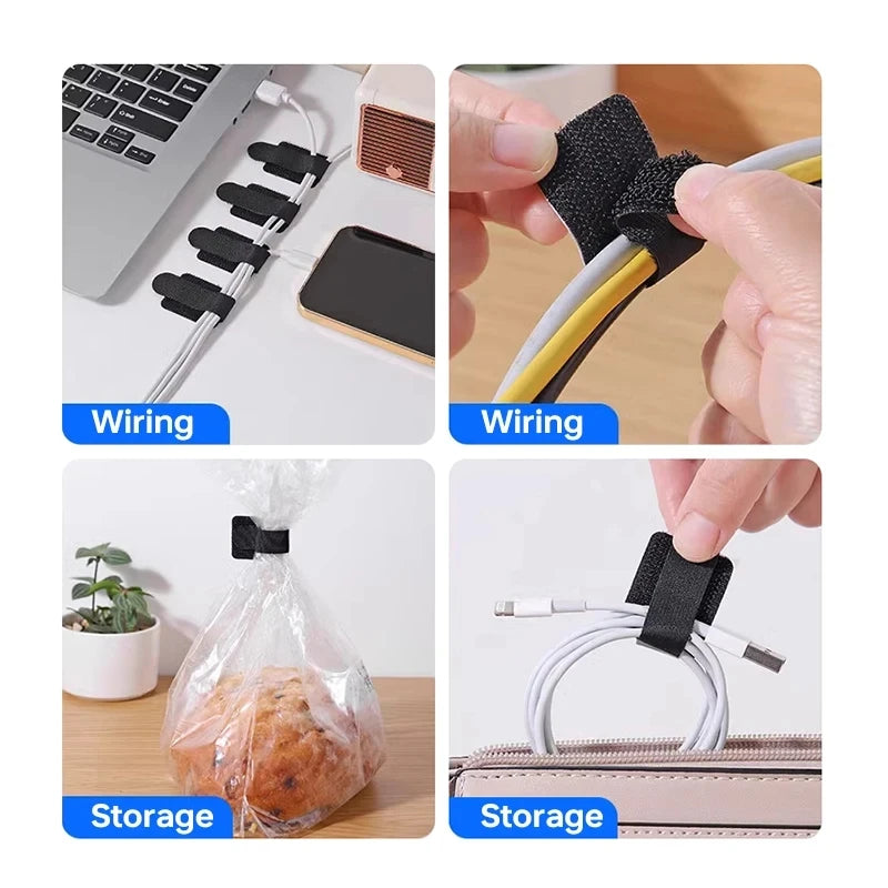 Adhesive Nylon Cable Straps for Under Desk Wire Routing