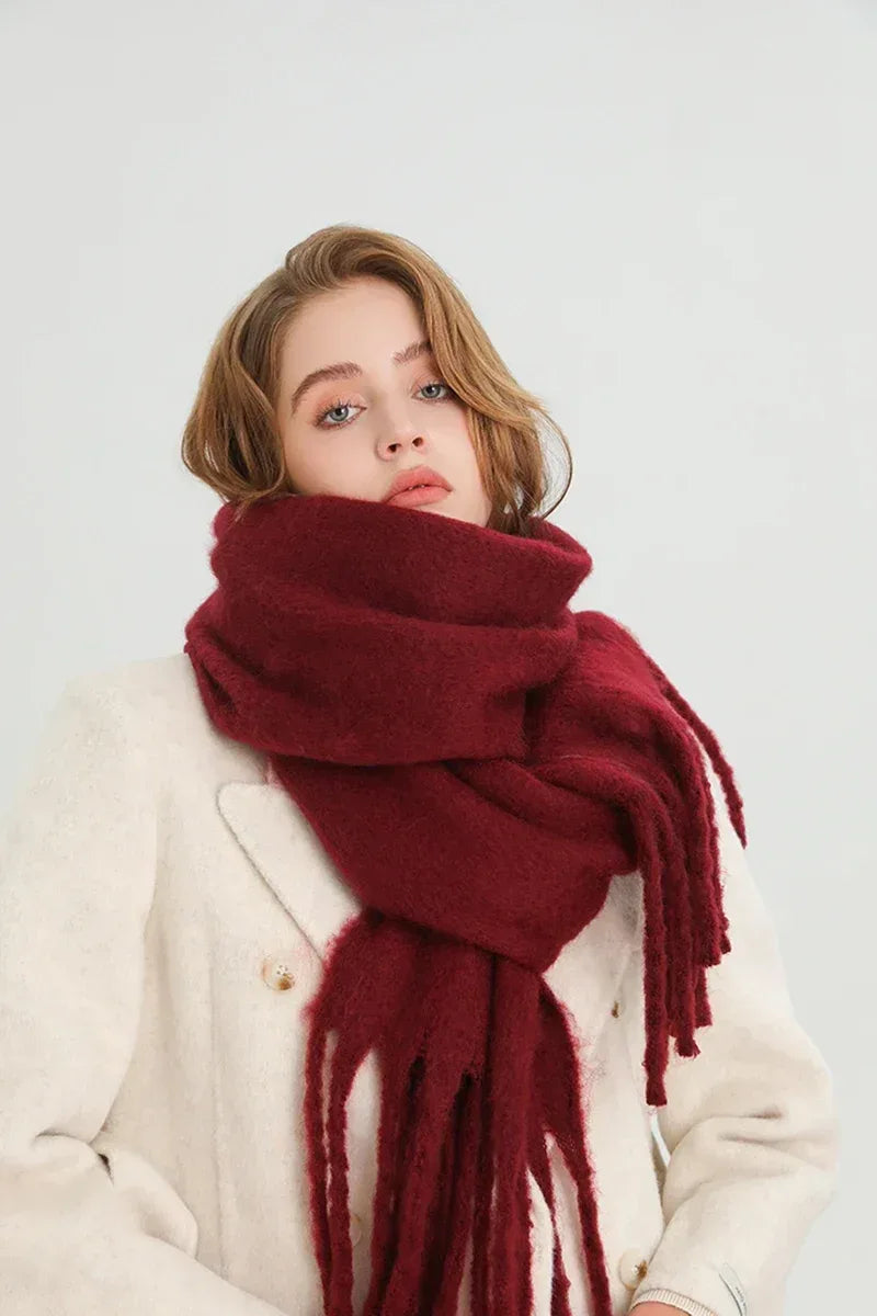Women Winter Cashmere Scarf Thick Warm Pashmina Shawl Wrap