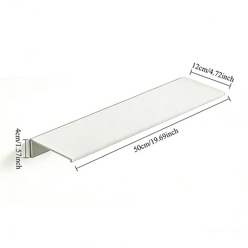 Aluminium Floating Wall Shelf No Drill for Books, Plants and Decor