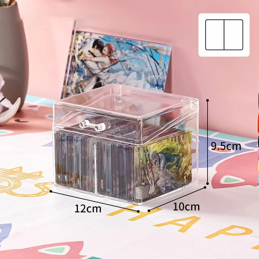 Acrylic Kpop Photocard Storage Box for Desk Collections