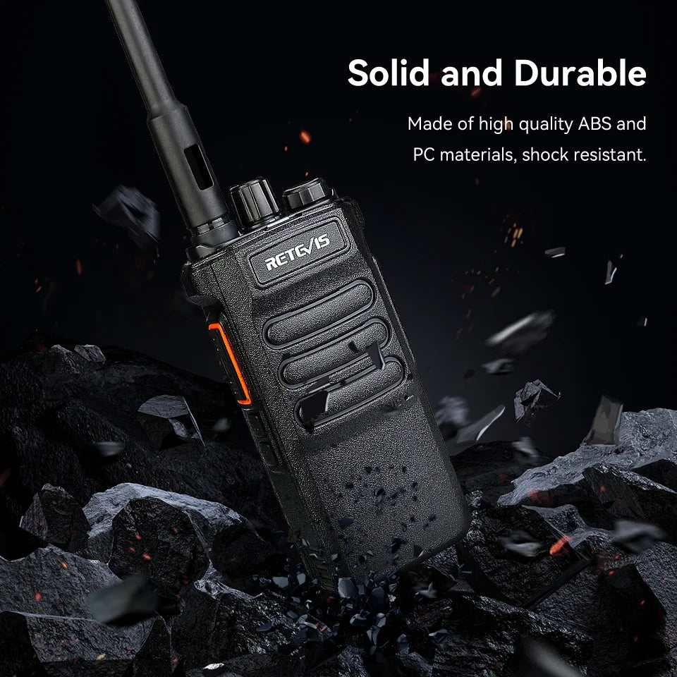 Retevis RT86 10W Walkie Talkie Professional Two Way Radio Long Range Walkie Talkie UHF Communication radio for Outdoor Business