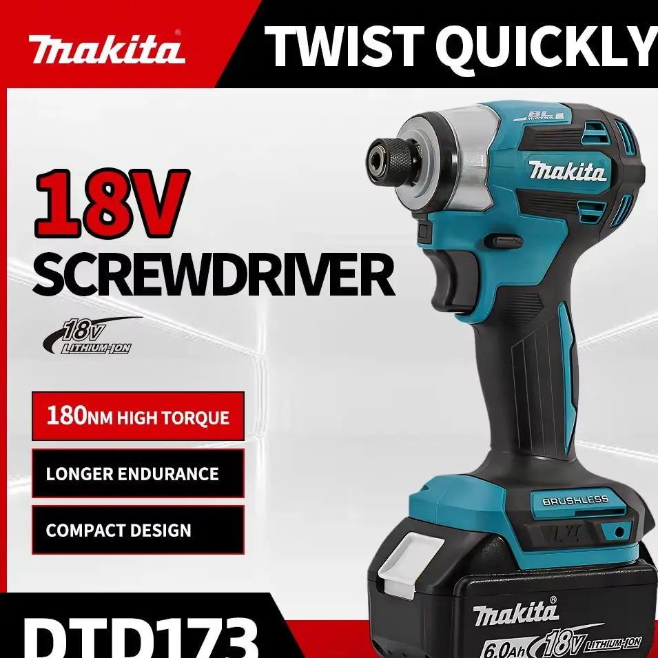 Makita DTD173 18V Brushless Cordless Impact Driver Power Tool