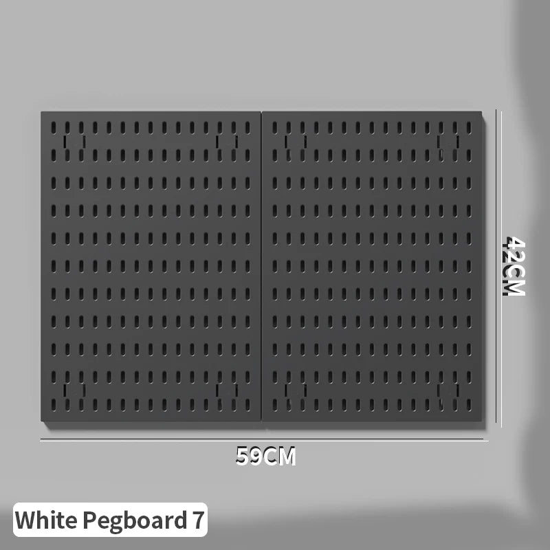 Modular Desk Pegboard Wall Storage for Office Accessories Black Pegboard 7