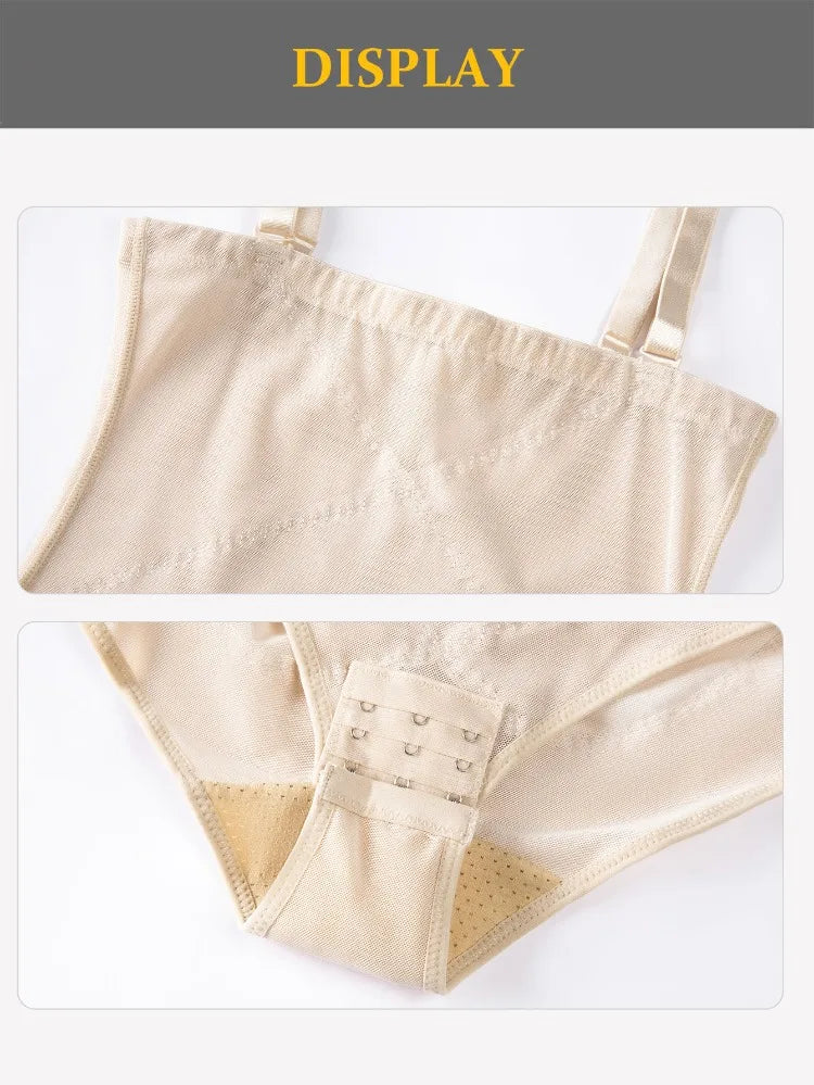 Light Shapewear Bodysuit Body Shaper Women Belly Sheath Waist Trainer Reductive Slimming Underwear Thin Breathable