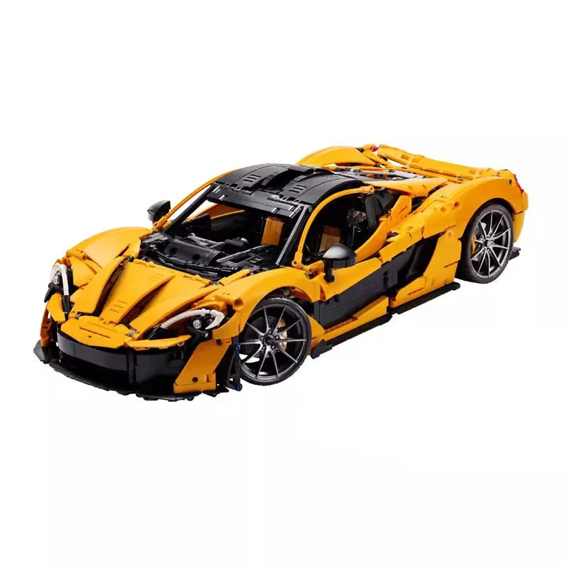 New MOC yellow car model home decor building blocks children's boy holiday gift;