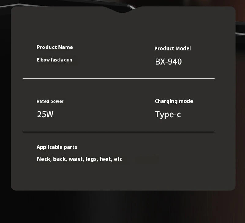 Fascia Gun Portable Massage Gun Deep Tissue With Extended Handle U-Shaped Back Massager Body Massager for Neck Shoulder Back Leg