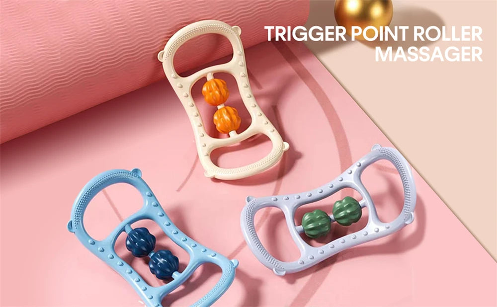 Leg Massager Multi-functional 12 Wheels Full-coverage Massage Roller for Arm Waist Leg Muscle Relaxation Manual Massage Machine