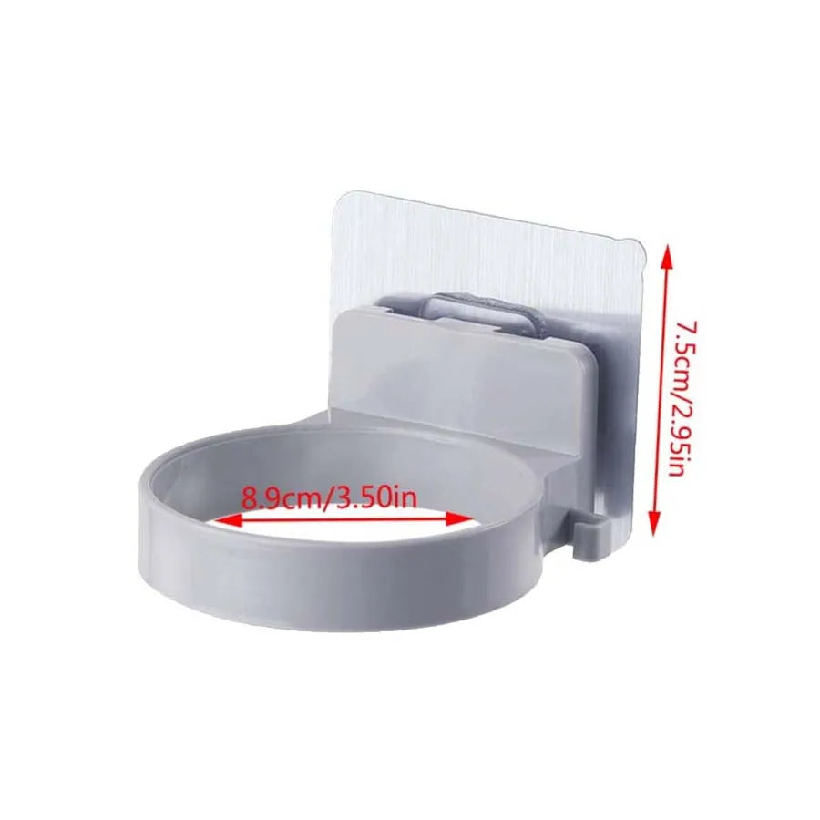 Wall Mounted Hair Dryer Holder for Bathroom Shelf Without Drilling Plastic Hair Dryer Stand Bathroom Organizer Storage Bracket gray 3