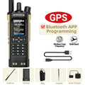 BAOFENG UV-32 10W Long Range GPS Bluetooth Walkie Talkie Beige