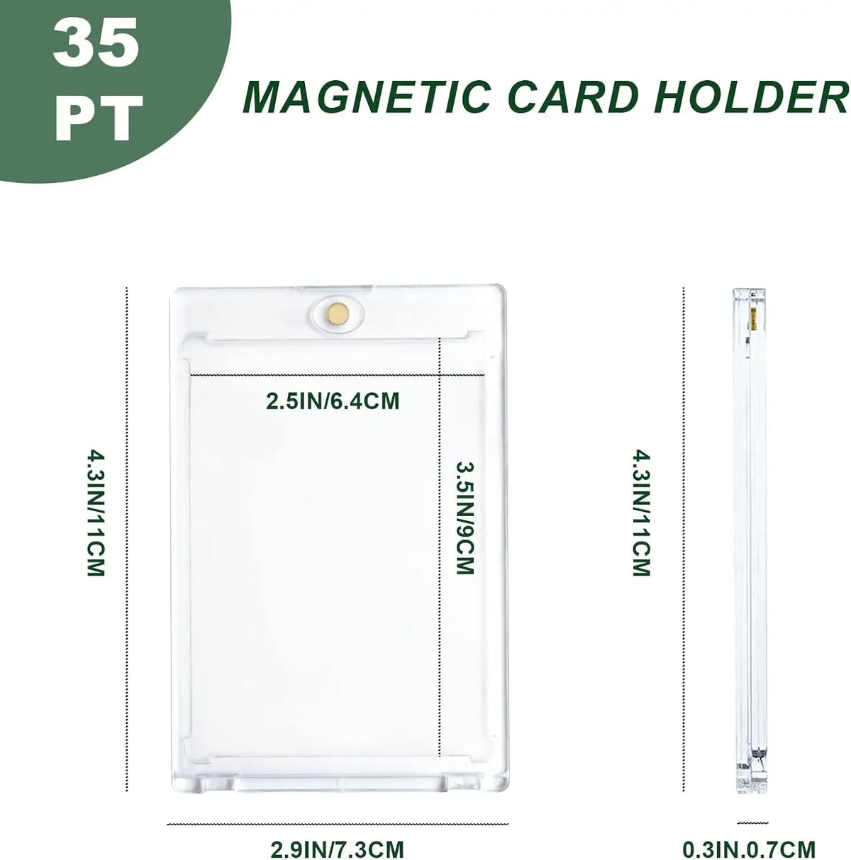 Acrylic Magnetic Trading Card Holder for 35PT Cards