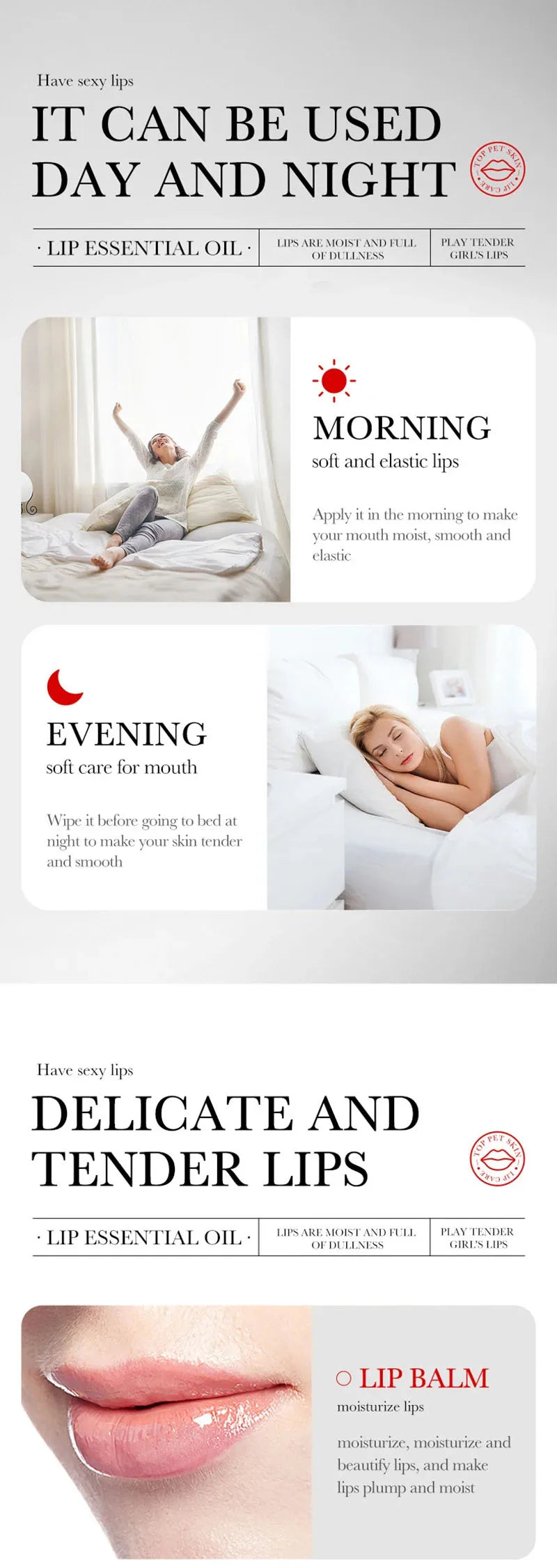 Lip Booster Plumping Serum Oil Hyaluronate Acid Moisturizing Sexy Enhancer Non-Irritating Brighten Fade Lines Plump Products