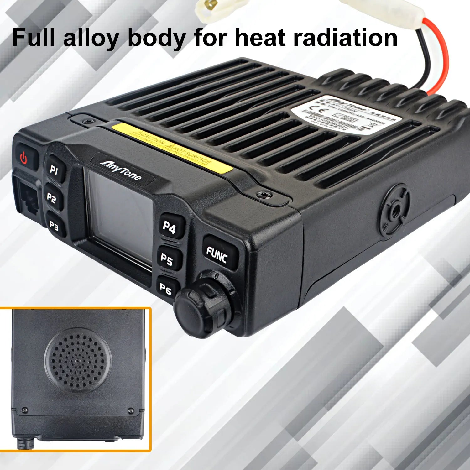 AnyTone Walkie Talkie GMRS AT-778UV AT-778UVII 136-174 & 400-490MHz 25W Dual Band VOX Analog Mobile Radio Color Display