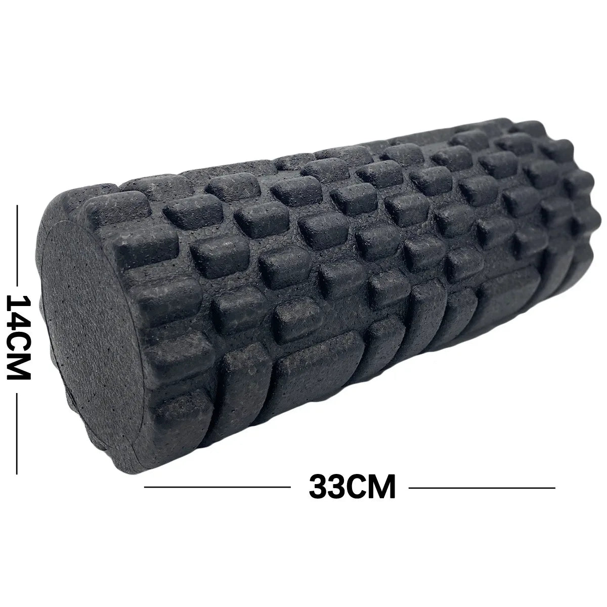 30/33cm Fitness Foam Roller Yoga Massage Roller EPP Pilates Foam Body Muscle Massage Roller Therapy Exercises Gym Home Exercise 33CM Black