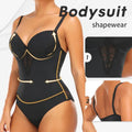 Fajas Colombianas Underwear Body Shapers Women Shapewear Bodysuit Sexy Lace Open Crotch Lingerie V-collar with Bras
