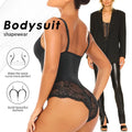 Fajas Colombianas Underwear Body Shapers Women Shapewear Bodysuit Sexy Lace Open Crotch Lingerie V-collar with Bras