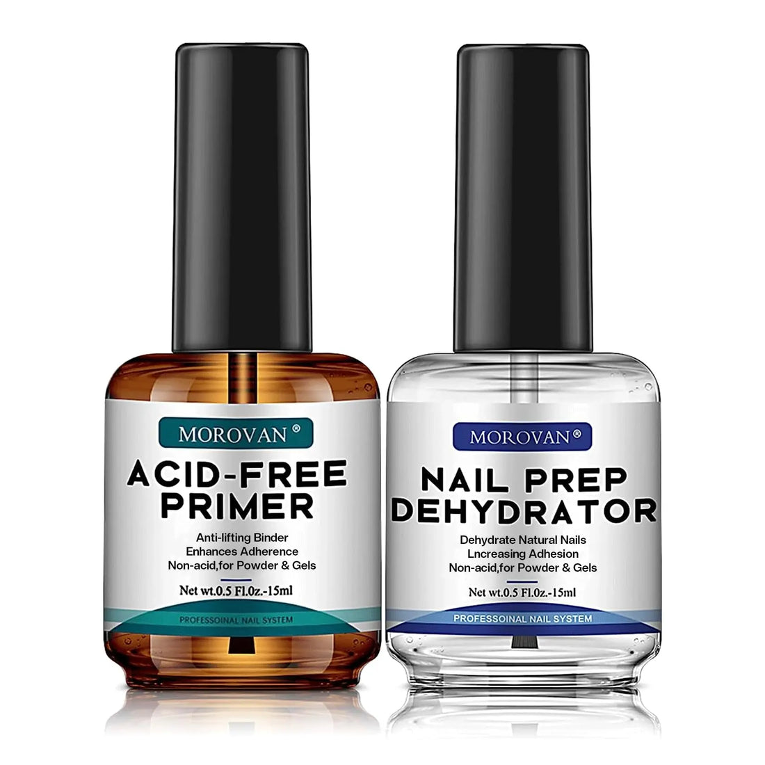 Morovan Natural Nail Dehydrator and Acid-Free Primer Nail Dehydrator for Acrylic and Gel Nail Polish Nail Primer for U V Gel Default Title