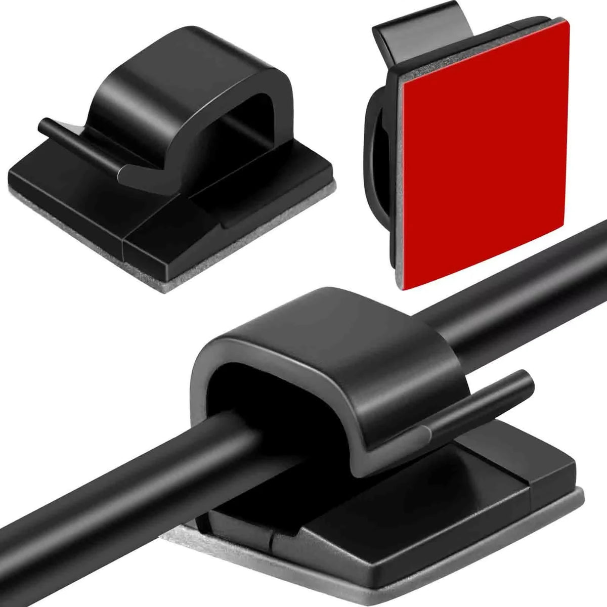 Self Adhesive Acrylic Cable Clips for Desk Lead Routing