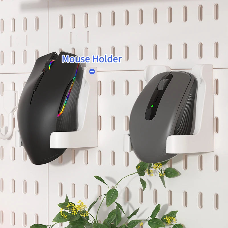 Wall-mounted Pegboard, Drill-free Storage Organizer For Home & Office Electronics, Suitable For Keyboard, Mouse Arrangement