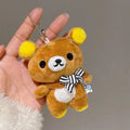 New Anime Rilakkuma Plush Keychains Backpack Hanings Small Pendant Stuffed Animals Christmas Birthday Graduation Gifts Pink