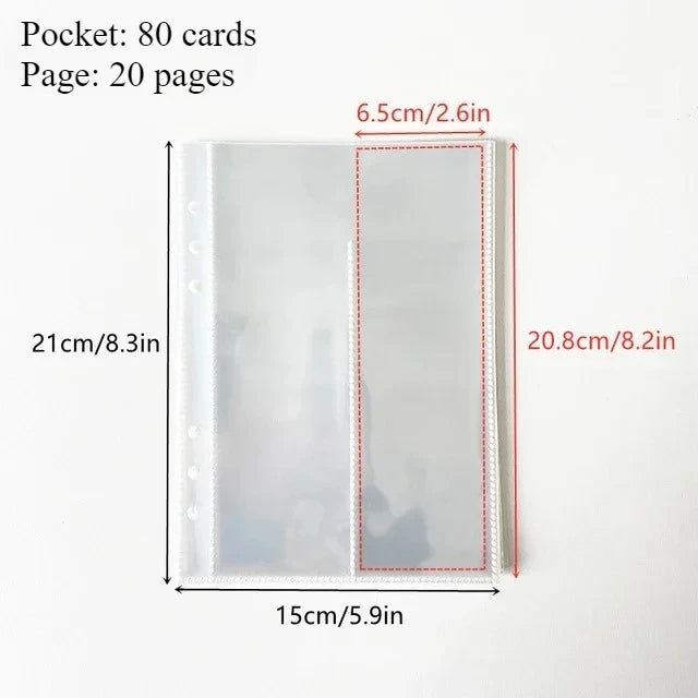 Photocard Binder Covers and Loose Leaf Pages A 20pages 80cards