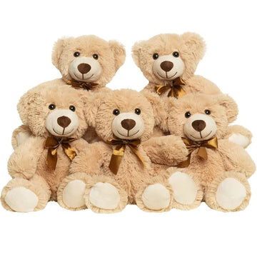 5pcs Bears Stuffed Animals Plush Toys Gift for Kid Girlfriend,13.5in Stuffed Bears for Christmas Valentine’s Day BirthdayGife 5pcs light Brown 35cm