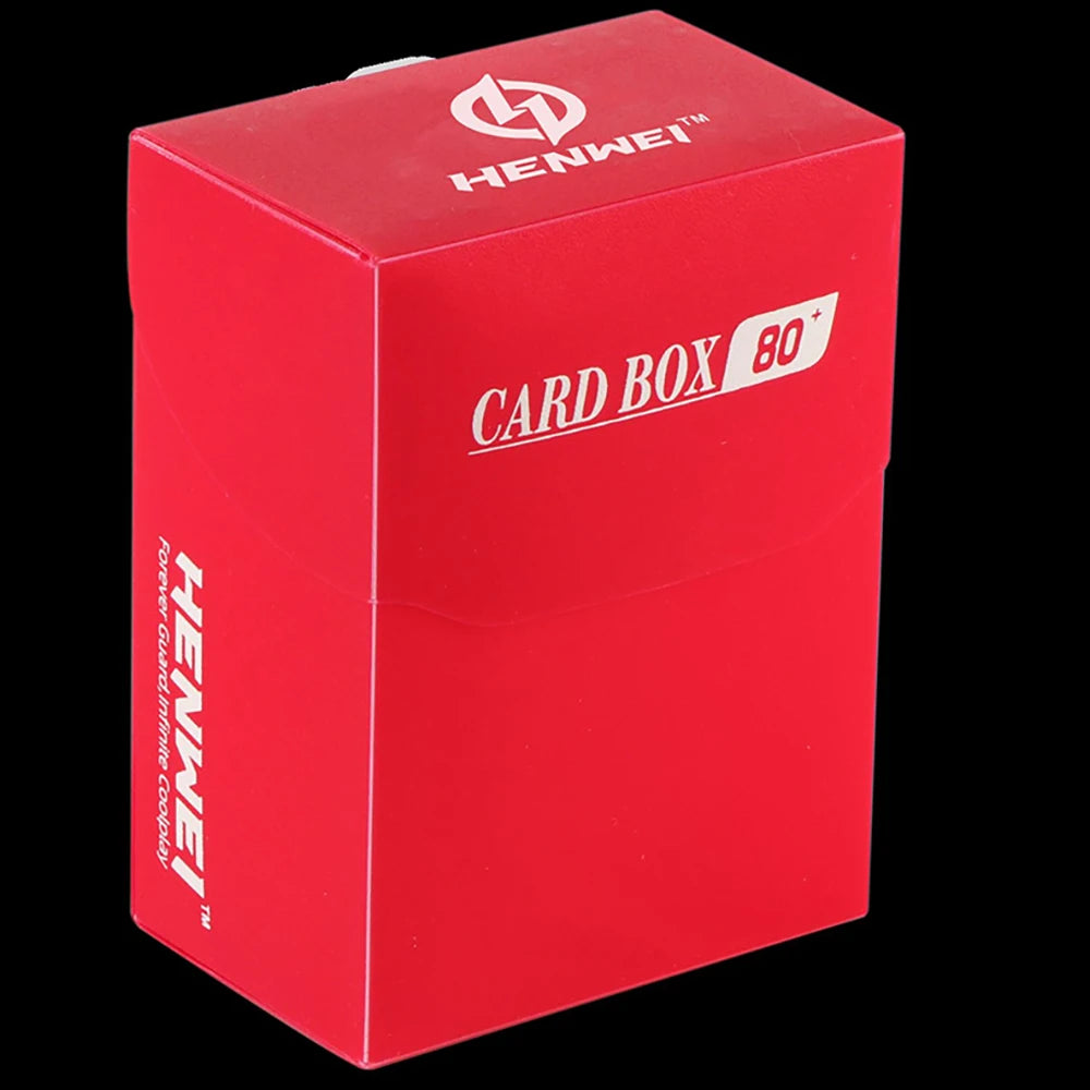 Trading Card Deck Box in PP with Fold Over Lid and Colour Options Red