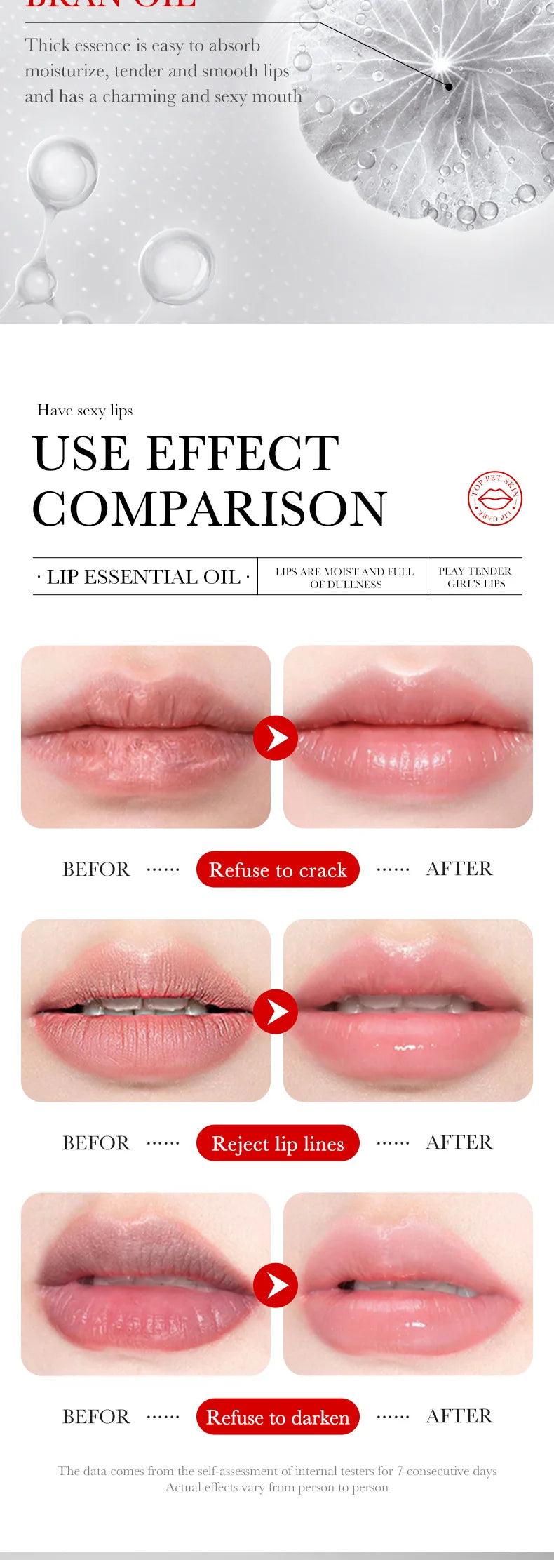 Lip Booster Plumping Serum Oil Hyaluronic Acid Moisturising Sexy Plumping Enhancer Stimulant Free Brightening Lightening Lines