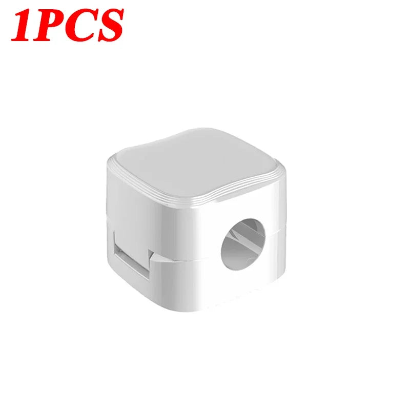 Magnetic Cable Clip Cable Holder,Adhesive Wire Keeper Cord Cable Organizer ,Usb Charging Line Winder For Office Desktop Home 1PCS White