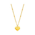 1pcs Gold-color Necklace Ms Simple Fashion Peach Heart Engraved Love Collarbone Chain Holiday Gifts