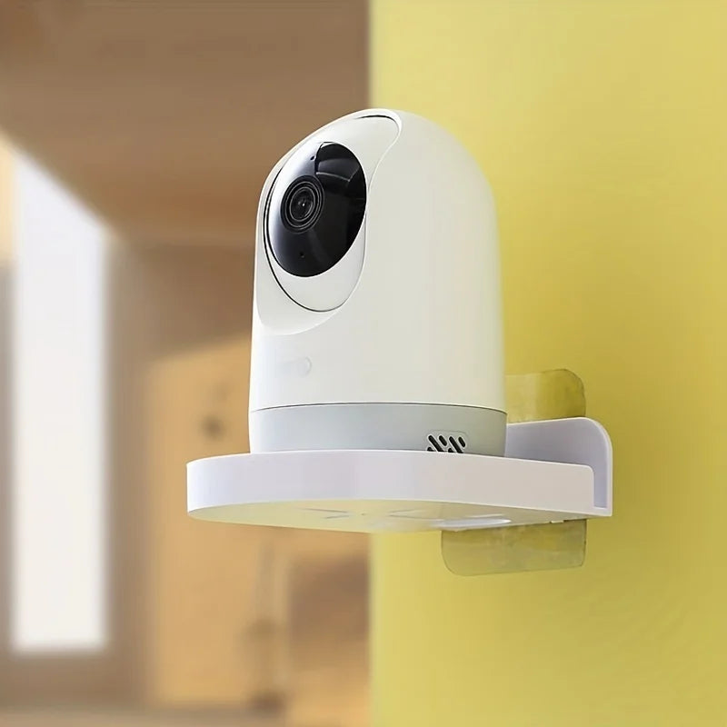 Adhesive Camera Wall Shelf for Compact Bedroom Device Storage