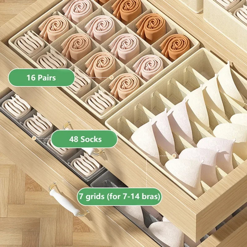 Fabric Bra Drawer Organiser for Sports Bras Socks and Underwear