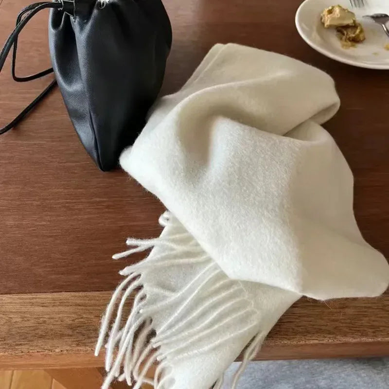 Women's Cashmere Winter Scarf – Thick Knitted Warm Shawl