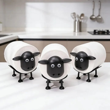 Plastic Sheep Toilet Roll Holder for Freestanding Storage
